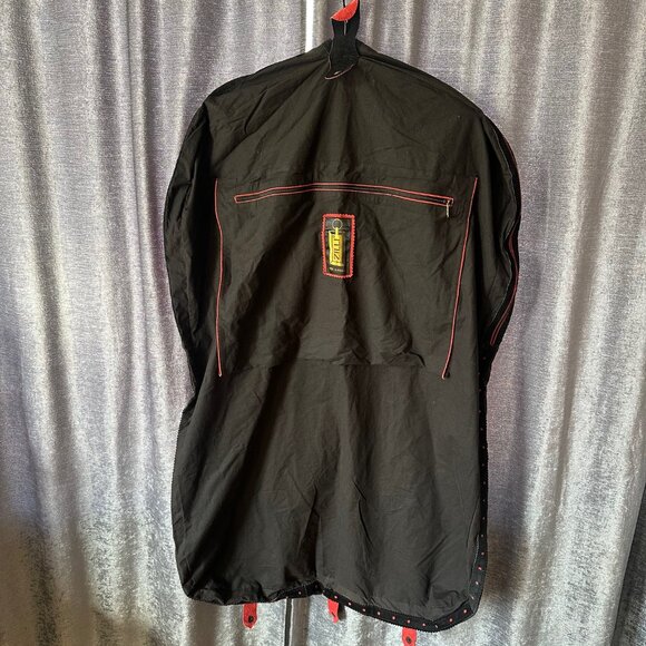 Rare Vintage Zilli Luxury Garment Bag for Travel Black and Red - Picture 3 of 11
